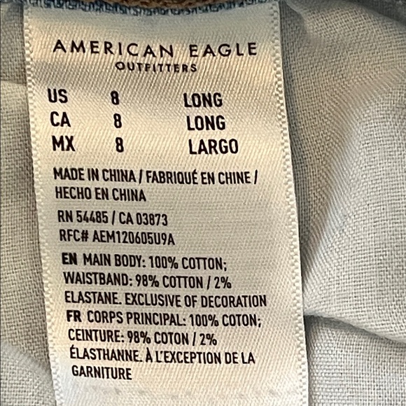 American Eagle Outfitters Light Blue Straight Leg Jeans - Picture 9 of 10